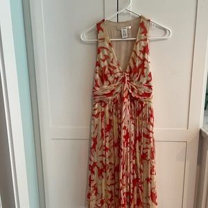 Sleeveless silk floral DVF dress